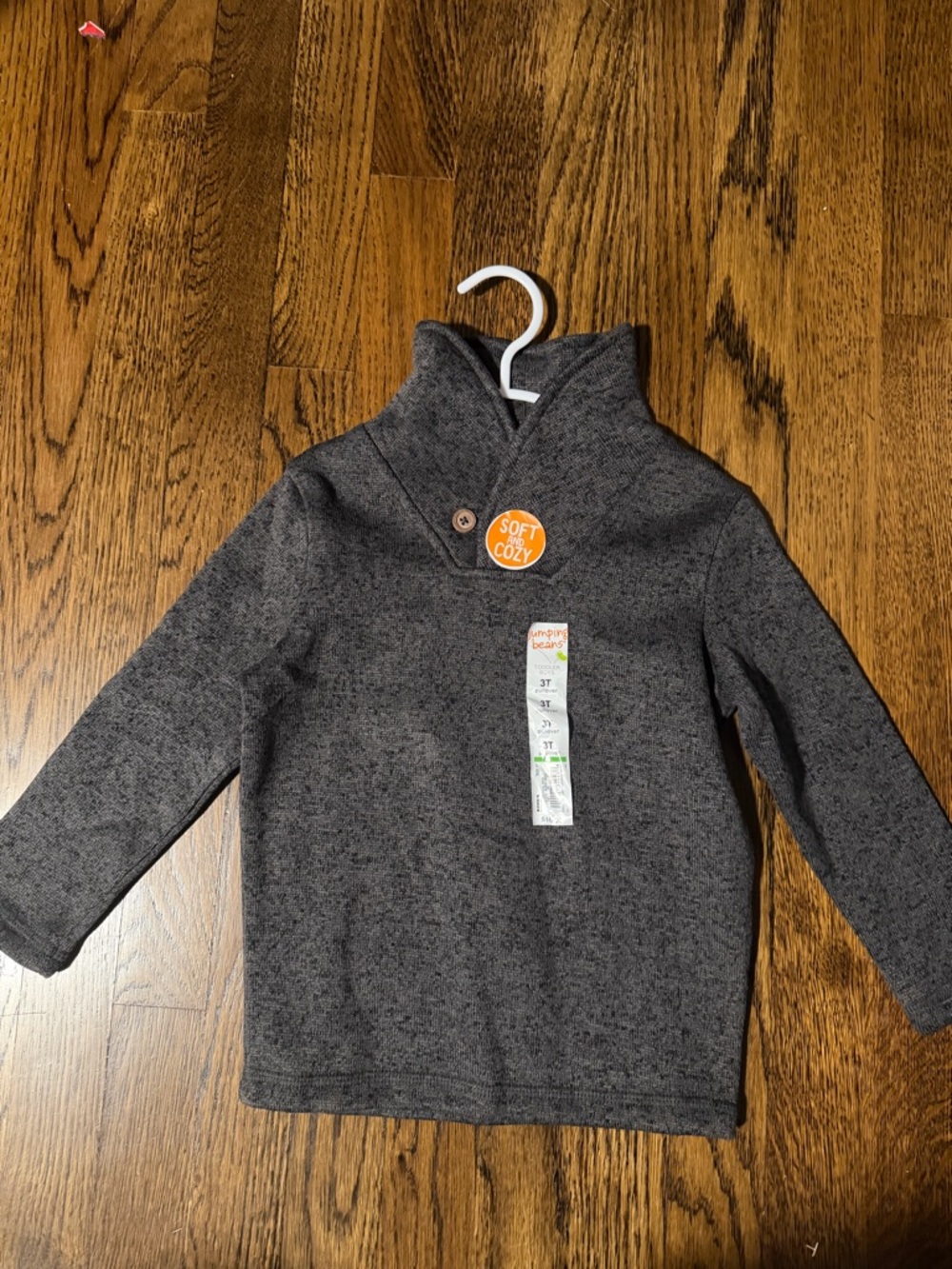 jumping beans Charcoal Gray Shawl-Collar Pullover Sweatshirt